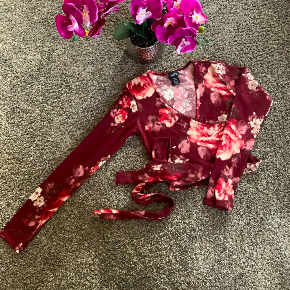 Long sleeve floral blouse